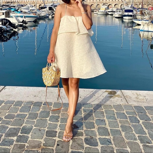 H&M A-line Cream Dress - Picture 2 of 3